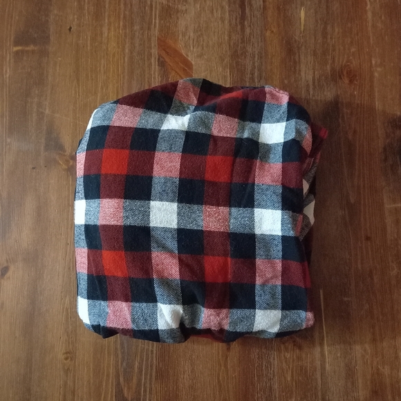 MYSTYLE Plaid Button Down Hoodie Medium - Picture 5 of 5